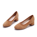 genuine leather gray orange thick soft sole shoes for women